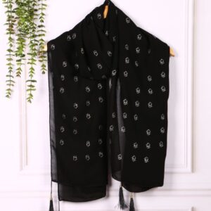 شال حریر مجلسی طرح Dior کد 209